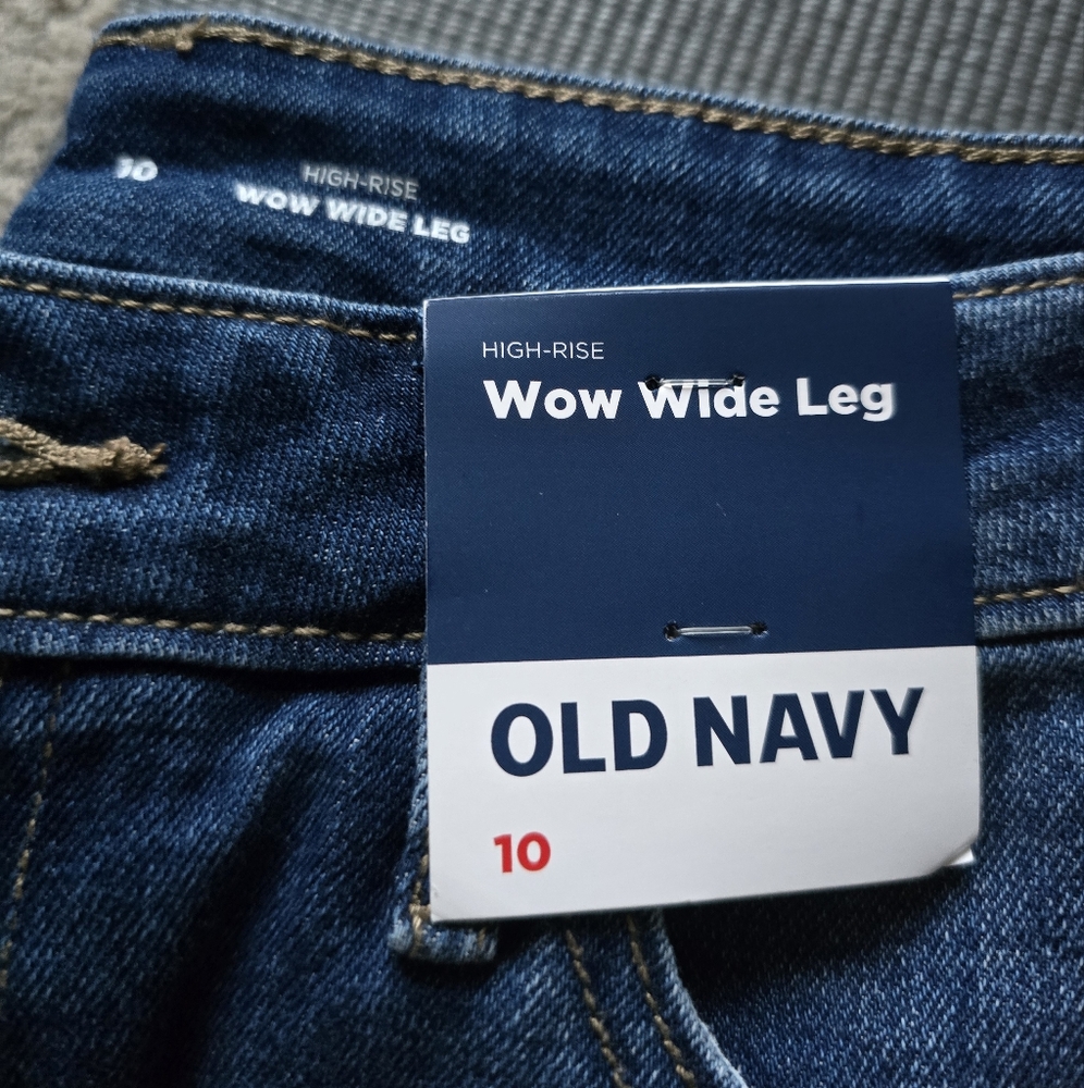 NWT- Old Navy Wow Wide Leg High-Rise Jean Size 10 - Picture 5 of 5